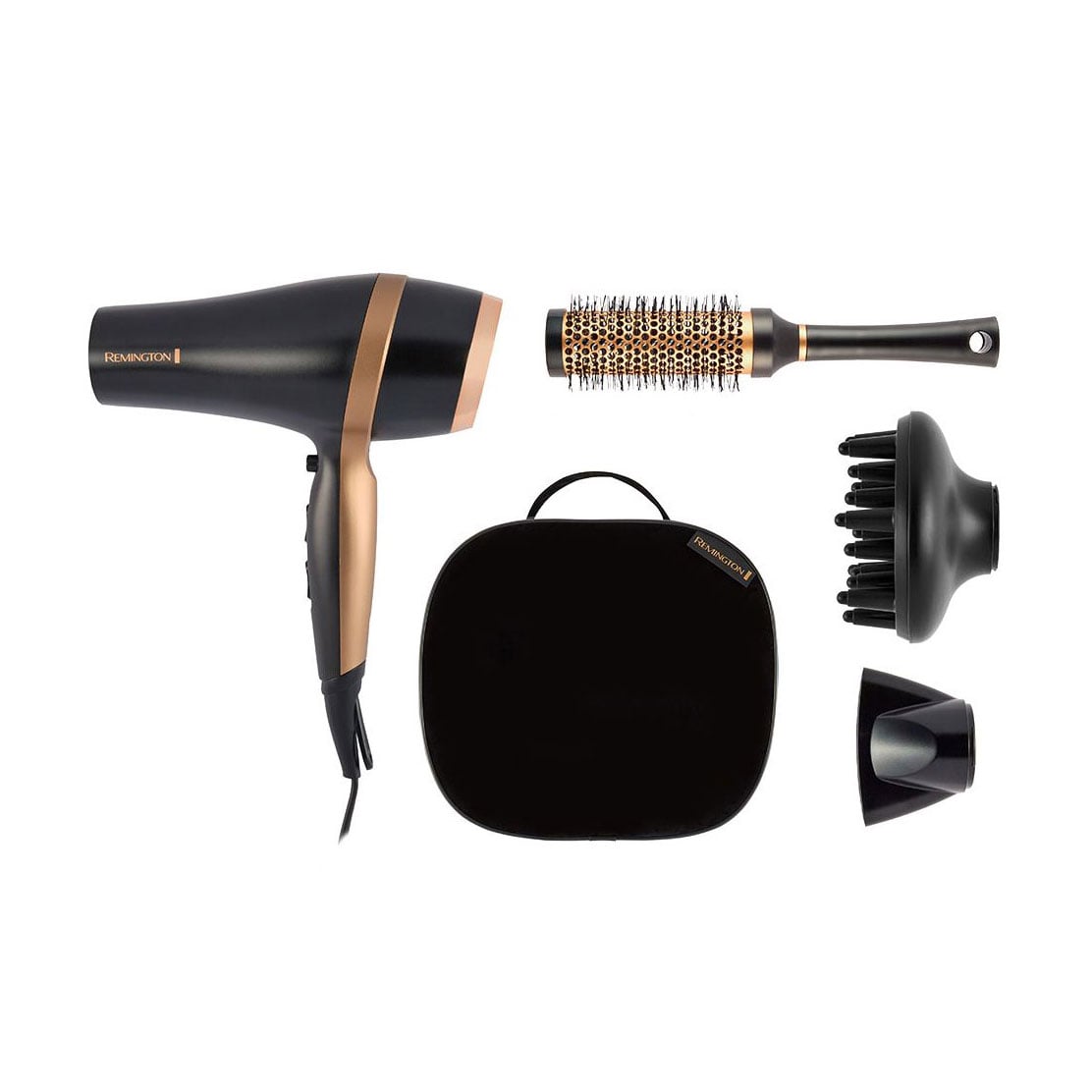 Набір для укладання волосся Remington Salon Smooth (фен, 1 шт + браш, 1 шт + концентратор, 1 шт + дифузор, 1 шт) (D6960GP)